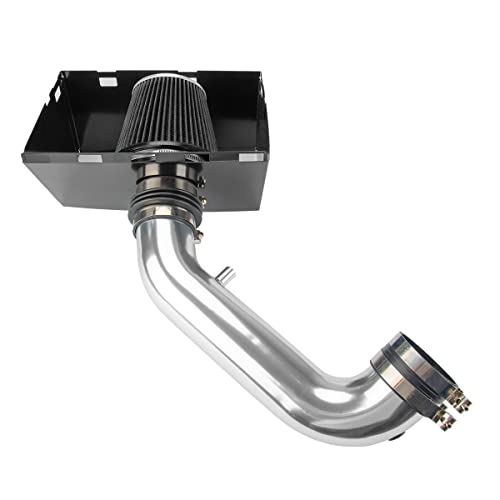 AUTOSITY Air Intake Kit, 3.5“ Cold Air Intake System Kits + Heat Shield Aluminum Compatible with 2009-2018 Dodge Ram 1500 , 2019-2023 1500 Classic, 2500, 2012-2018 Ram 3500 5.7L V8 HEMI Engine(Black)