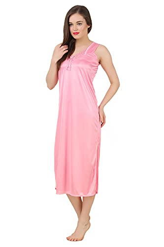 Image of Fasense Women's Satin Maxi Casual Regular Nightgown