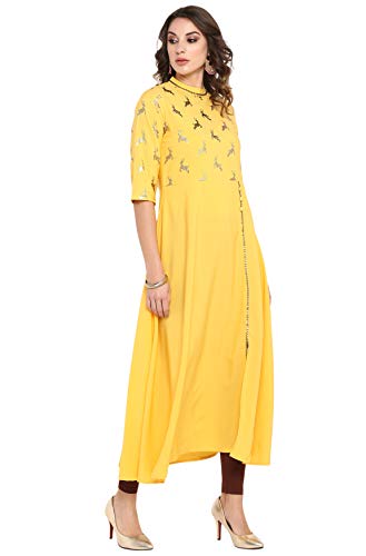 Image of Janasya Women's Cotton Floral Regular Kurta Set