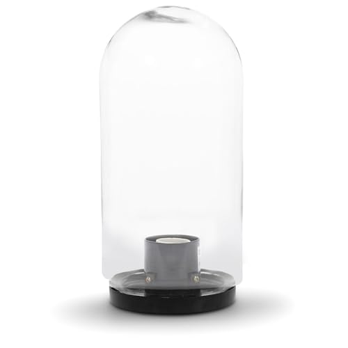 Velamp APOLUX – Cupola da esterno, dimensioni 15x28 cm, Attacco E27, Colore Trasparente | Impermeabile IP44, Ideale per giardini, terrazze e vialetti