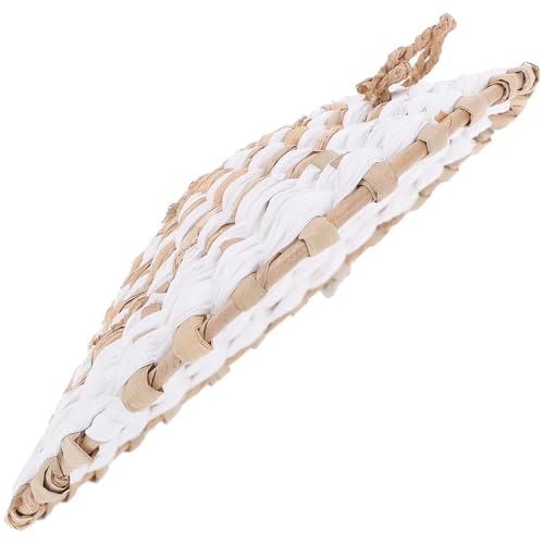 SEWOART Boho Wandkorb Hängend Geflochtene Rattan Wandplatte Dekor...