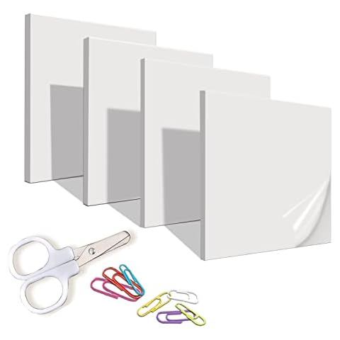 Notas Adhesivas Transparentes, 200 Pzs, Impermeables, Removibles Translúcidas, Con tijeras y clips Cover