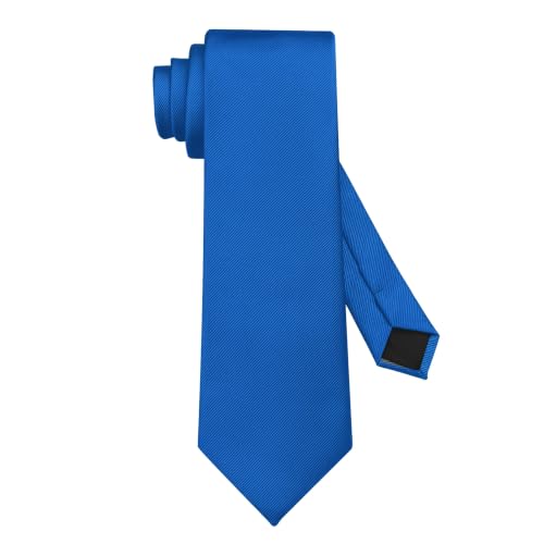Image of DecTwig Men's Ties Solid Color Formal Neckties 3.15 inch (8CM) Black Ties For Men