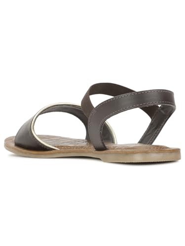 Image of Bata 5614 Christie Sandal E 24 Dark Brown Sandals For Women|casual outings|Party|occasion|Festival|comfortable|Open Toe