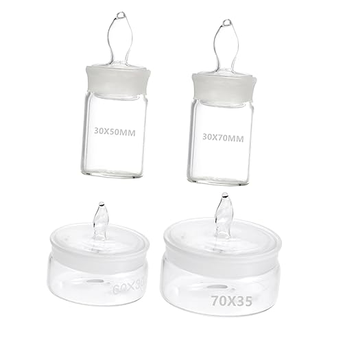 CIYODO 4pcs Tall Labs Weighing Bottle Chemical Weighing Bottle Lab Equipment Glassware