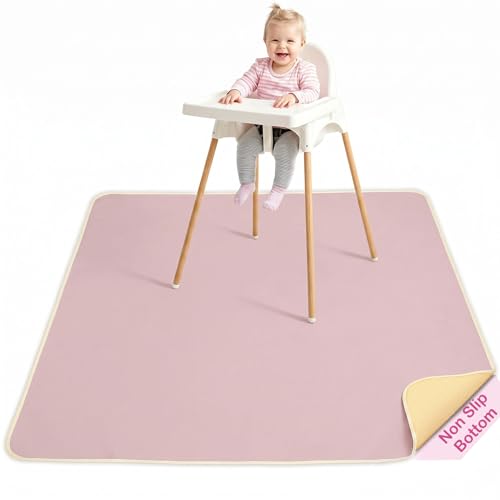 Basumee Splat Mat for Under High Chair, Waterproof &amp; Mess-Proof Floor Mat