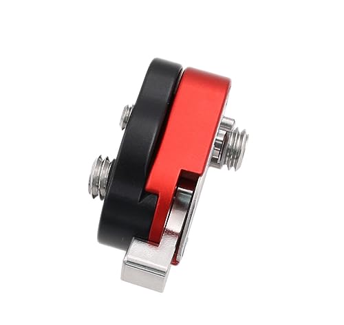 HangTon Quick Release Lock Mount Plate Bracket for ARRI RED Camera Monitor Wireless Focus Motor 3/8" 1/4 Screw (Red) - Image 3