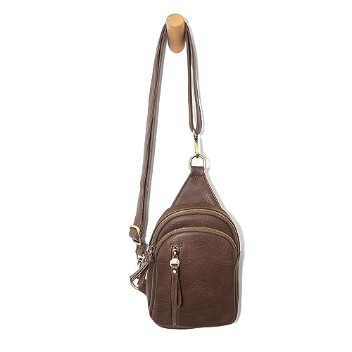 Image of Joy Susan Skyler Sling Bag: Vegan Leather, Zippered Closure, Brass Plated Hardware