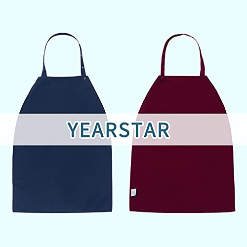 Yearstar 2 Pack Adult Bib, 27"X19" Apron Adjustable Multipurpose Washable Reusable Clothing Protector Feeded, For Elderly, Patient Or People Need Care, Navy Blue Burgundy #TOP6