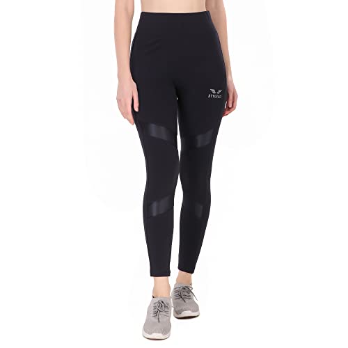 Image of Women's Jegging Multi Net Strip High Waisted 4 Way Stretchable Workout.