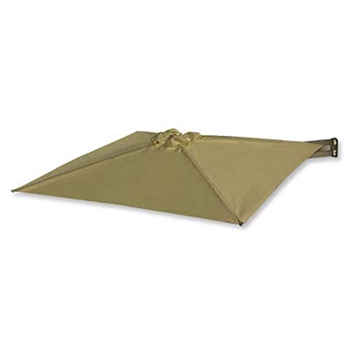 QYYZTQY Housewares Sun Parasol Umbrella Garden Wall Mounted Cantilever,Aluminium 7ft / 210cm,Folding,Telescopic,Outdoor Recreation for Courtyard/Garden/Terrac (Khaki)