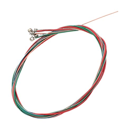 Toddmomy 6Pcs Strings Acoustic Guitar Strings Replacement Strings for Folk Guitars Easy Install Fit Sound Comfortable Guitarists