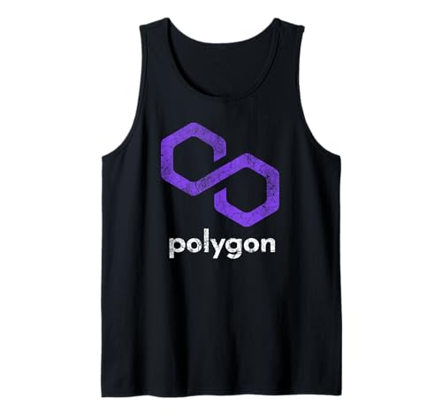 Logotipo vintage Polygon Matic Crypto Blockchain Camiseta sin Mangas
