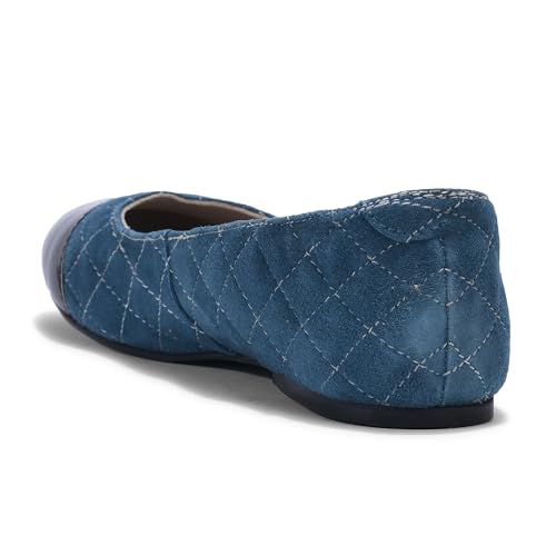 Image of Woodland Suede Goat Women Turquoise Ballerina Shoes with Elegant Design | Stylish & Comfortable Footwear | Ideal for Gifts, Casual Outings