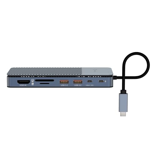 Image of 8-in-1 USB C Docking Station with NVMe SSD Enclosure | 4K@60Hz HDMI | 100W PD Charging | 10Gbps USB 3.2 | SD /TF 2.0 | M.2 NVMe 2242 /2260 /2280 Support
