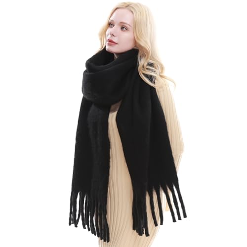 RIIQIICHY Chunky Scarf for Women Winter Warm Thick Scarves Oversized Blanket Scarf