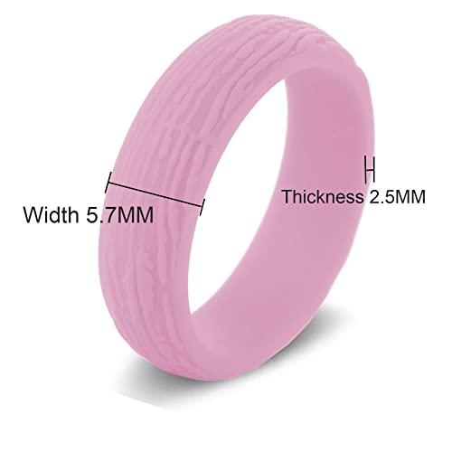 Couples Silicone Rings Set Custom Love - Tree Pattern Rubber Wedding Rings for Men Women Matching Rings, Wedding Engagement Gift for Him and Her Silicone Bridal Sets, Size 4 to 144