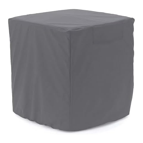 STARTWO Air Conditioner Cover Heavy Duty Waterproof Durable for Outdoor Elastic Bottom for Secure Fit Year Around Protection -Gray W30inD30inH32in Cover