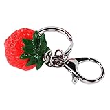 Adorable porte-clés fraise – ce porte-clés est un accessoire parfait pour votre sac, sac à dos, clés, décoration intérieure de voiture ou autre objet décoratif