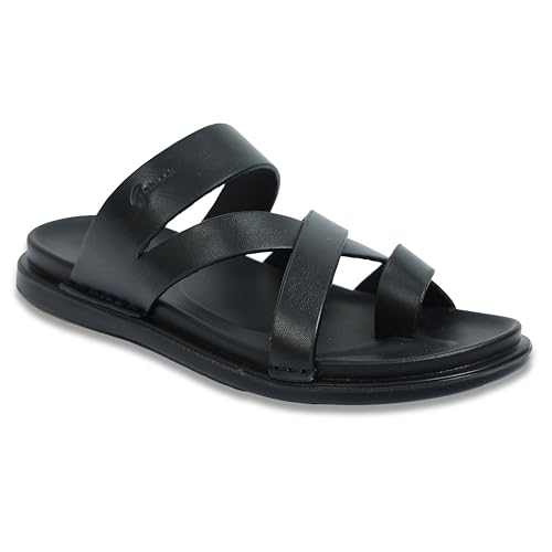 Image of Gabicci Martin Leather Formal Slip on Sandal For Men |1207|