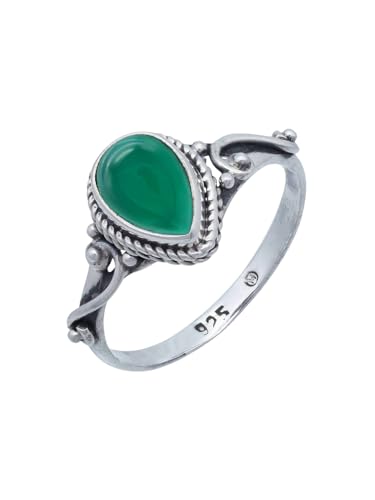 Bague FITO mantraroma en argent 925 et pierre naturelle ajustable