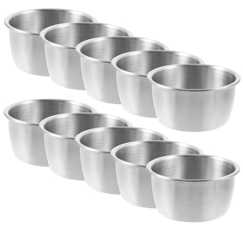 BESPORTBLE 10 pièces Lot de Coupelles Sauce Inoxydable Petites Bols Métalliques pour Dips Condiments Restaurant Fête à Domicile