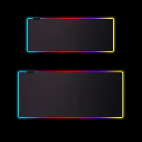 RUNCAN RGB �Q�[�~���O�}�E�X�p�b�h �g���A��^LED�}�E�X�p�b�h �m���X���b�v���o�[�x�[�X�A�R���s���[�^�[�L�[�{�[�h�}�b�g �\�t�g�f�X�N�p�b�h �h�� (�u���b�N,40*90cm)