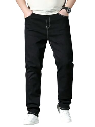 Image of KOTTY Mens Solid|Mid Rise| Coin Pocket|Button|Ankle Length|Loose Fit|5 Pocket Jeans for Mens