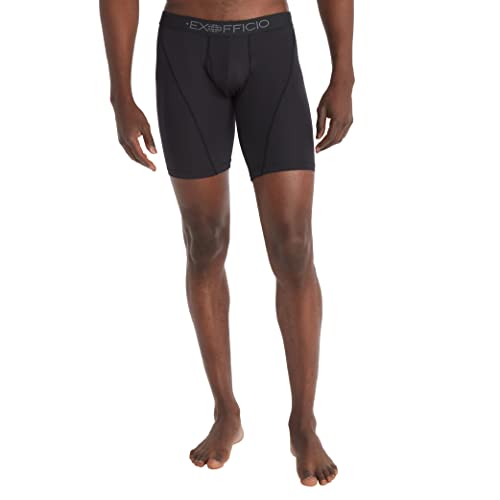 ExOfficio Men's Give-n-go Sport 2.0 Boxer Brief 9", Black/Black, L ExOfficio Men's Give-n-go Sport 2.0 Boxer Brief 9", Black/Black, L