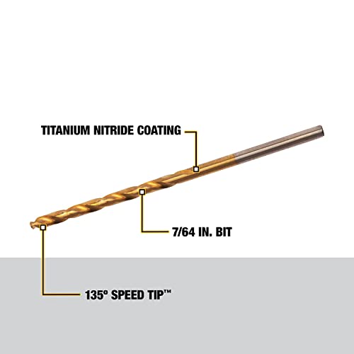 Dewalt Dw1307 7/64-Inch Titanium Nitride Split Point Twist Drill Bit #TOP1
