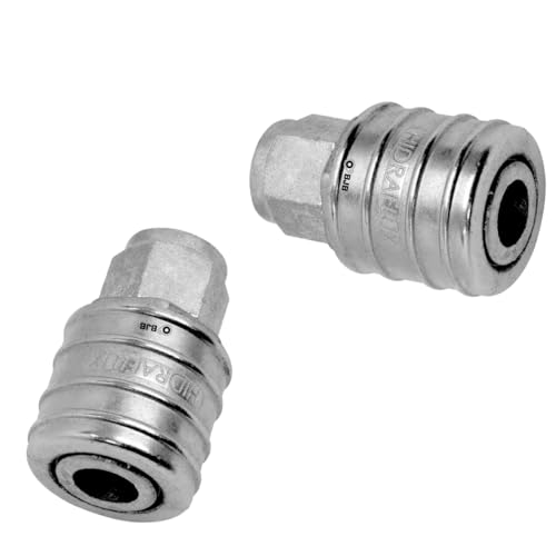 BJB equipamentos - Engate Rápido 1/4 Rosca Fêmea Para Mangueira Compressor, Pacote com 2.