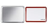 New Star Foodservice 38446 Commercial 18-Gauge Aluminum Sheet Pan and Silicone Baking Mat Set, 15 x 21 inch (Two-Thirds Size)