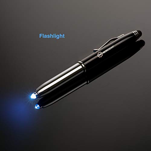 Wixgear Tri-Function Pen - Stylus Pen For Touch Screens With Led Flashlight And Pen (Black) #TOP3