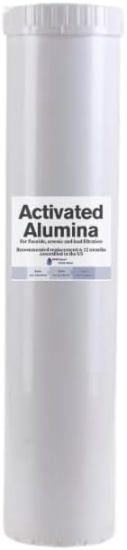 4.5" x 20" Activated Alumina water filter cartridge to reduce Fluoride and arsenic from your water. Whole house application
