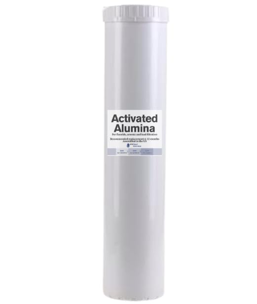 Cartucho de filtro de agua de alúmina activada de 4.5 x 20 pulgadas para reducir el fluoruro y el arsénico del agua. Aplicación en toda la casa