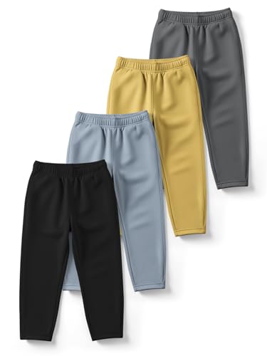 Image of HELLCAT Trendy Solid Cotton Blend Regular Fit Track Pant for Boys - Pack of 4