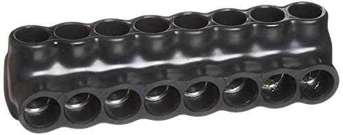 Morris Products 97627 Black Insulated Multi-Cable Connector - Dual Entry 6 Ports 2-14 Wire Range, 5-Pack