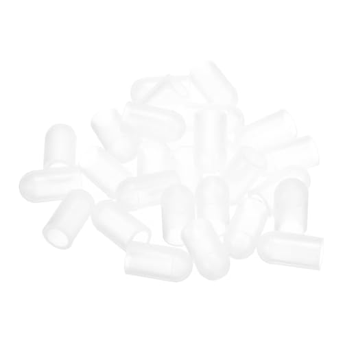 Image of uxcell 88Pcs Silicone End Caps, 7mm(9 /32 inch) ID 13mm(1 /2 inch) Height Round Rubber Elastic Screw Thread Protectors Soft Flexible Screw Bolt Covers Caps for Metal Tube Rod Bolt, Clear