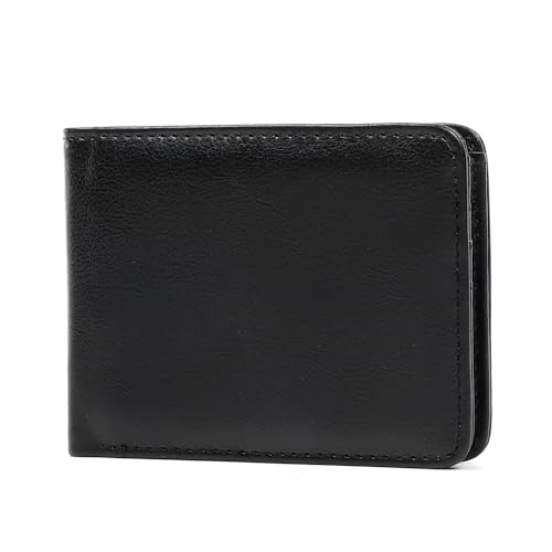 Wallet for Men Slim Minimalist, Mens Leather Wallet Bifold,RFID Blocking Bifold Wallet for Men (Classic, Black)