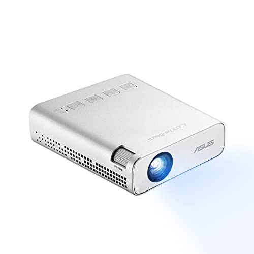 ASUS ZenBeam E1R Mini-LED-Projektor (200 LED-Lumen, WVGA-Aufl&ouml;sung (854x480), integrierter Akku f&uuml;r bis zu 4 Stunden mobile Videowiedergabe, Powerbank, USB Typ-A, HDMI)