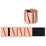 【2個セット450g/900g/1800g】 女性用リスト＆アンクルウェイト アンクルウェイト 足首 手首 重り おもり 筋トレ リスト＆アンクルウェイト 男女兼用 防水調整可能 5色展開 ヨガ・ウォーキング・筋トレに最適な超快適ウェイトバンド 男性 女性 子供対応 トレーニング (ベージュピンク（2個セット）, 450g)