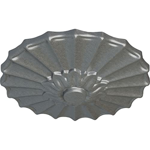 Image of Ekena Millwork CM09SHPLS 9 inchOD X 1 3 /8 inchP Shakuras Ceiling Medallion Fits Canopies Up to 1 3 /8 inch, Platinum