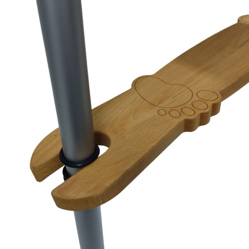 Image of High Chair Footrest, Adjustable Non-Slip Natural Wooden Foot Rest for Baby HighChair Footrest, Foot Rest for High Chair Baby Compatible with IKEA Highchair Accessories