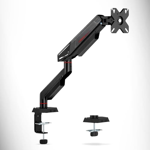 Image of ARTIKEL Armour Monitor Stand for Desk Mount Adjustable Spring Assisted Single vesa Monitor arm for Table with Full Motion arm with C Clamp Grommet Mounting Base Computer Monitor Stand Upto 40 inches