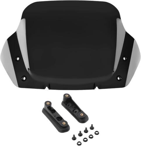Image of Black 14 inch Wave Windshield Windscreen Wind Splitter Compatible for Harley Davidson CVO Street Glide FLHXSE 2023-2024, Street Glide FLHX 2024-up