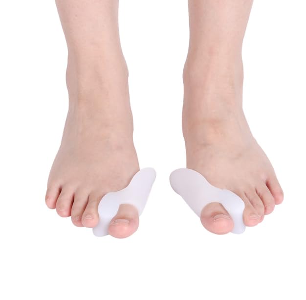 ASEANAO 2 Pieces Bunion Cushion Protector Bunion Corrector Pads for Big Toe, Gel Shield for Foot Pain Relief, Calluses, Corns, Friction, and Pressure (Skin color)