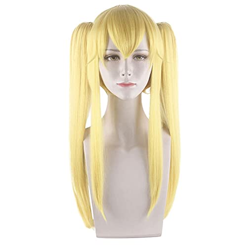 Miniatura 4 de JabrOn Anime Kakegurui Mary Saotome Meari Wigs Blonde Ponytails Heat Resistant Hair Cosplay Wig + Wig Cap Halloween Accessories