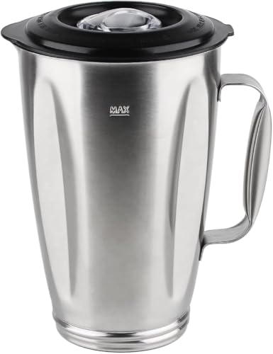 Premium Stainless Steel Jar with Lid Compatible with Oster Pro 1200 Blender