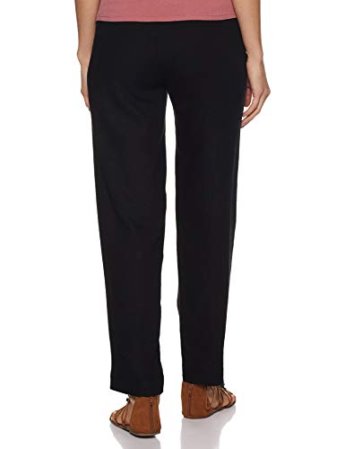 Image of Marks & Spencer Linen Blend Women's Solid High Rise Regular Fit Trouser
