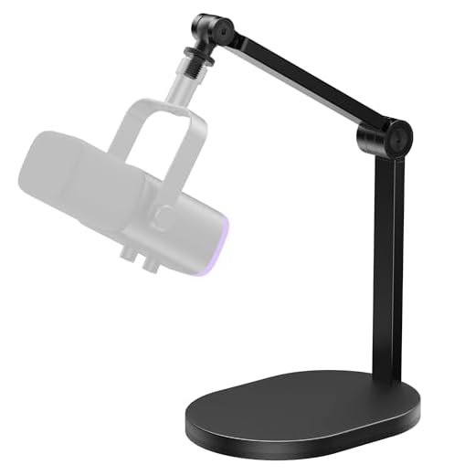 InnoGear Studio Mic Stand, Max Load 2.64 lb Microphone Arm Desk Mount Desktop Microphone Stand for Fifine AM8 K669B Blue Yeti HyperX QuadCast SoloCast AT2020, Webcams Cameras